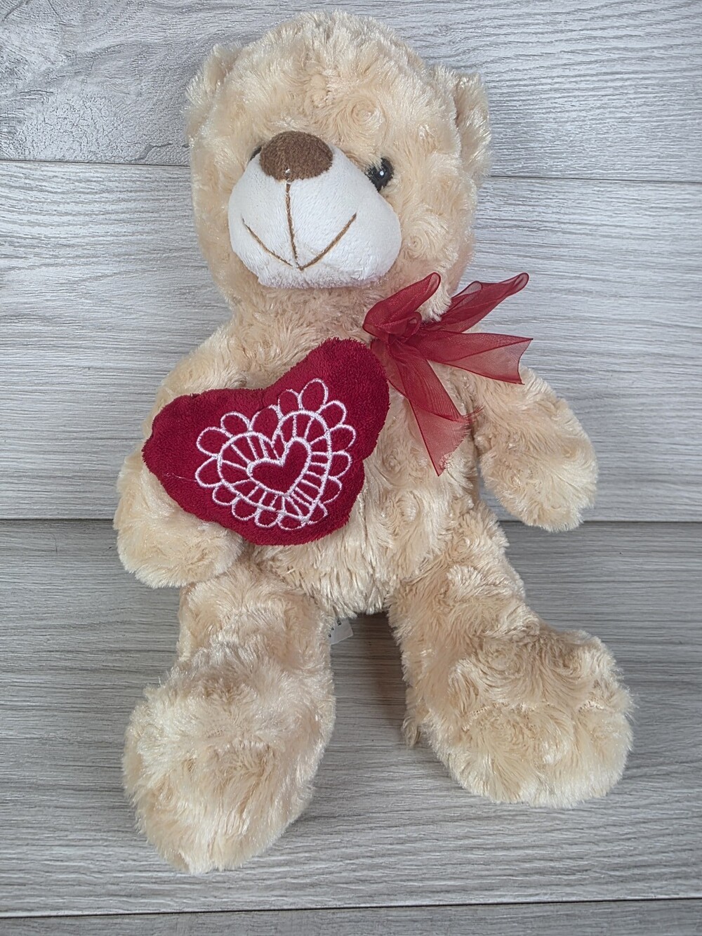 Target Plush Teddy Bear Holding Heart 14" SU25